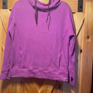 The North Face Magenta Funnel Neck Pullover  Hoodie with thumb holes